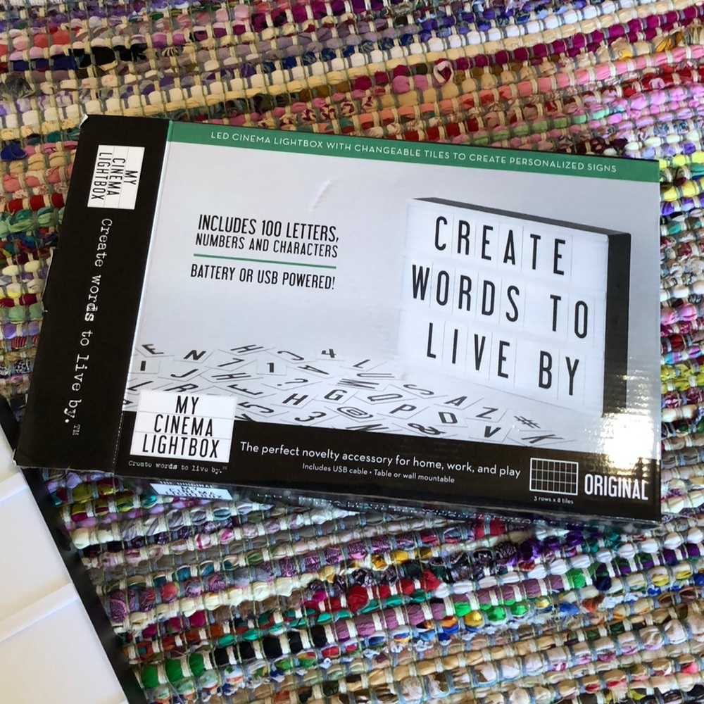 LED Cinema LightBox w/ all letters included.